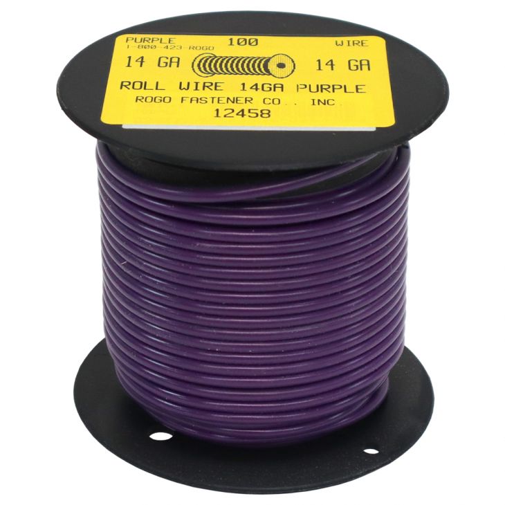 14 Gauge Purple General Purpose Primary Wire 100 Rogo Fastener Co