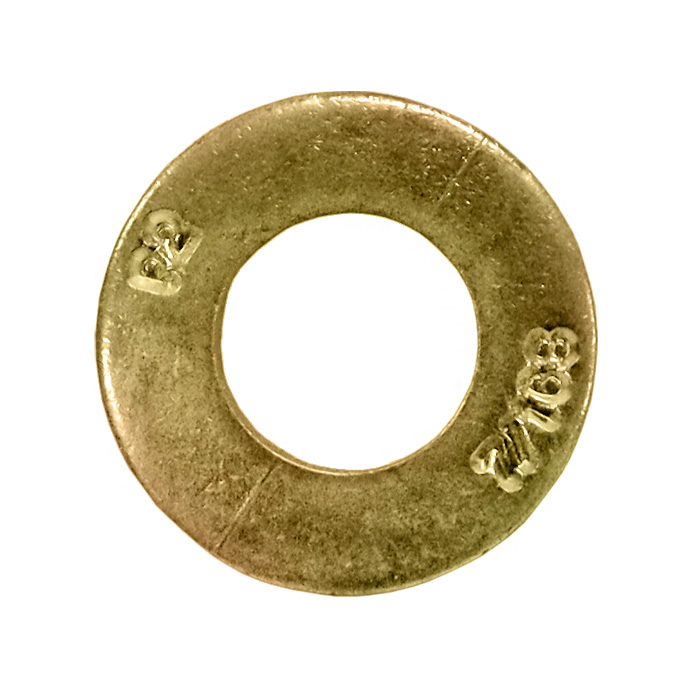 1PC RS PRO 2452838 (25530327) 7/16" .098 Thick SAE Grade 8 Flat Washer Zinc Yel