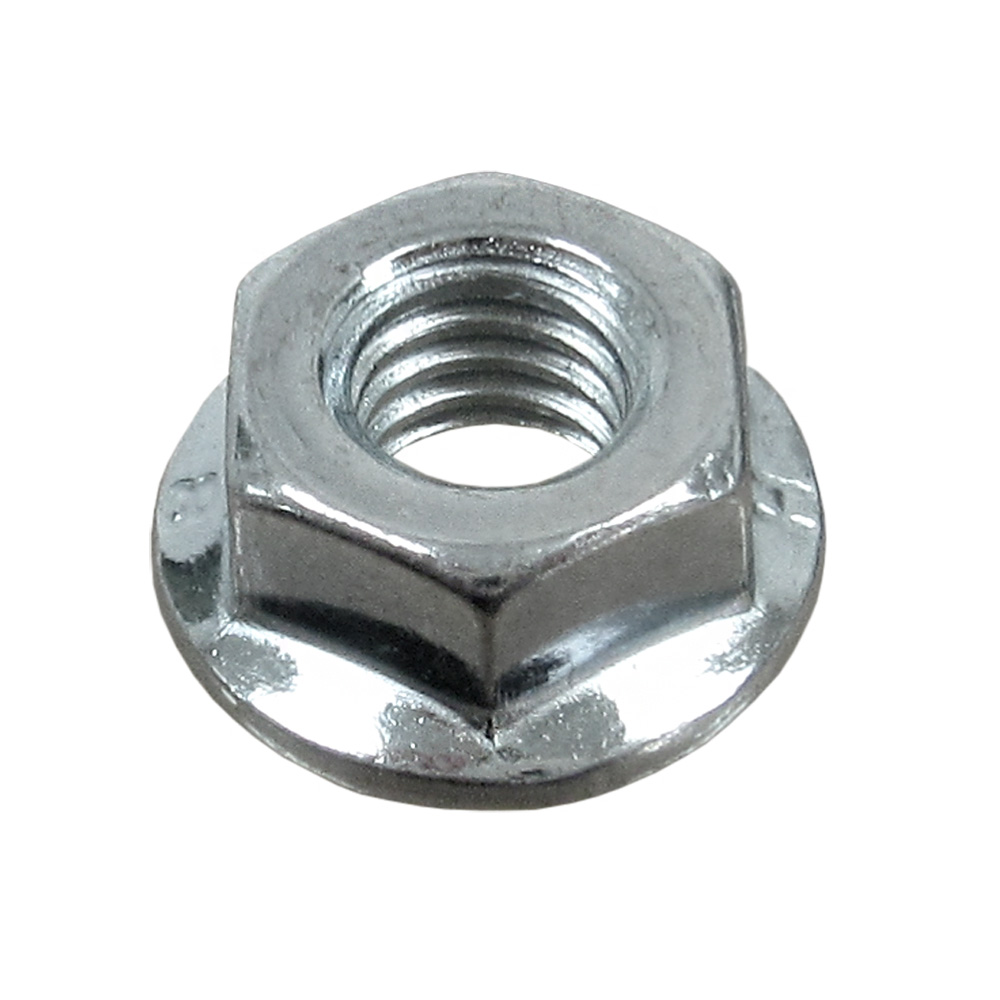 M6-1.0 Large Flange Nut w/ Serrations - Rogo Fastener Co., Inc.