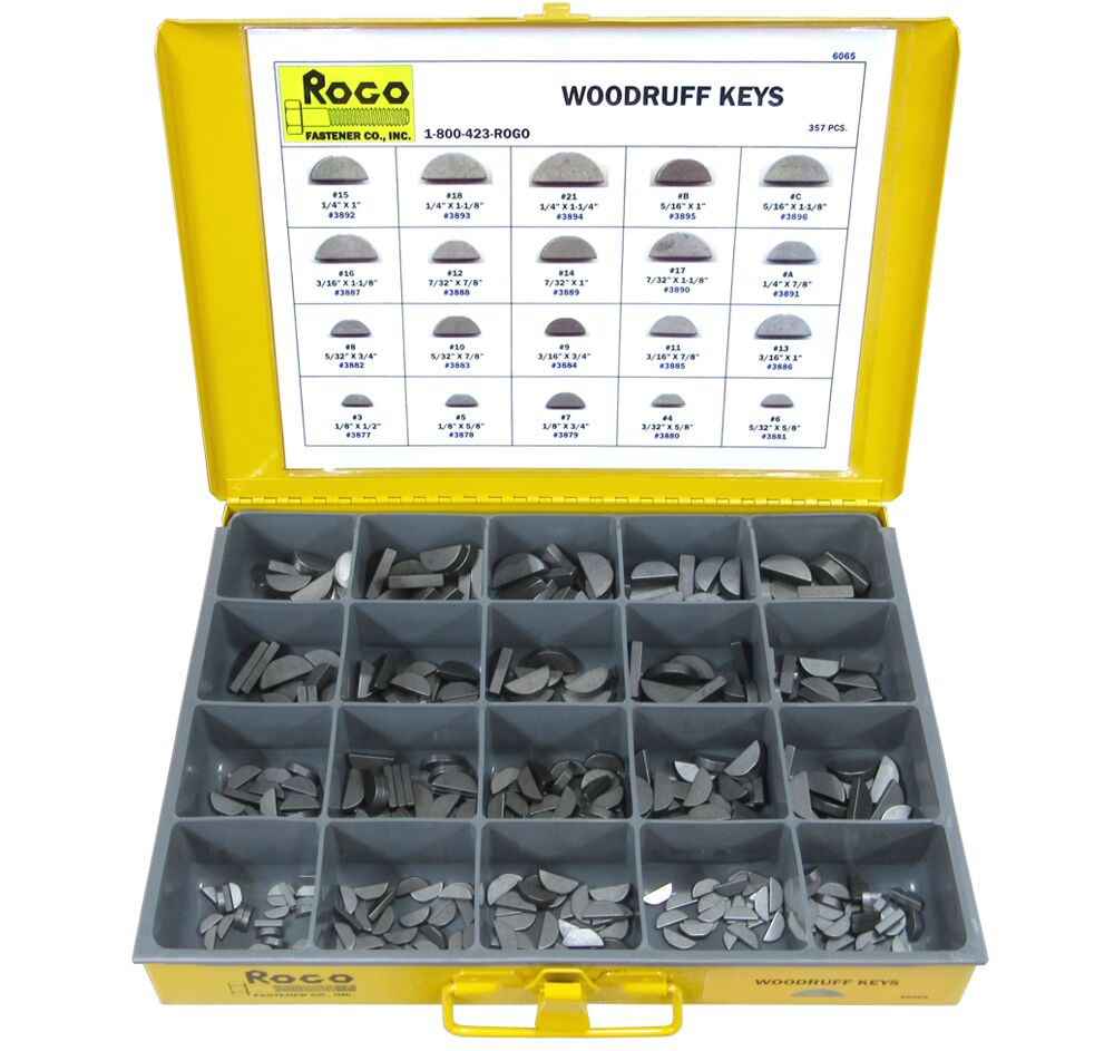 Keyed Fasteners Woodruff Key Assortment - Rogo Fastener Co., Inc.