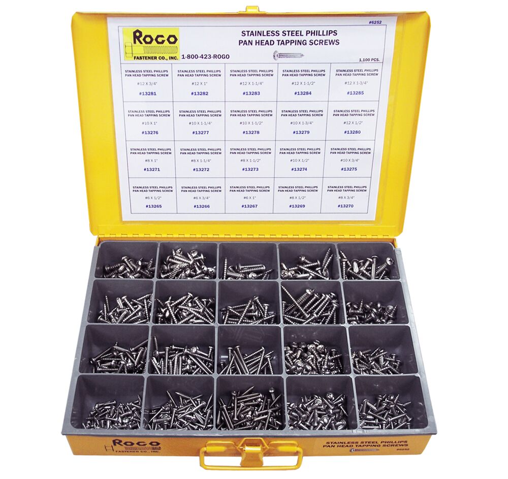 Rogo Fastener Co Inc Ss Phillips Pan Head Tapping Screws 