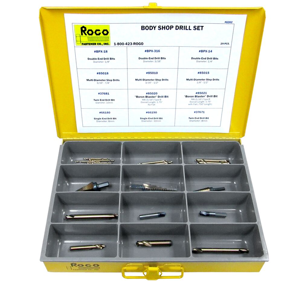 Rogo Fastener Co Inc Body Shop Drill Set 