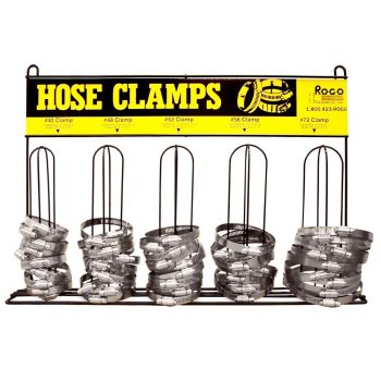 Hose Clamps & Rack - 50 Hose Clamps & Rack