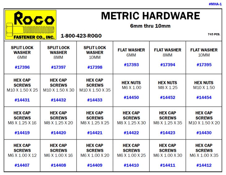 Metric Hardware - 6mm-10mm