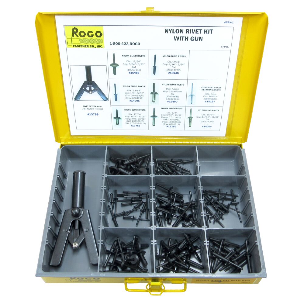Rogo Fastener Co Inc Nylon Rivet Kit And Gun 