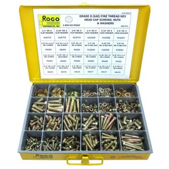 Gr. 8 SAE HH Screws, Nuts & Washers
