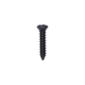 #8 x 3/4" #6HD Phillips Oval Head Tapping Screw - Black Oxide