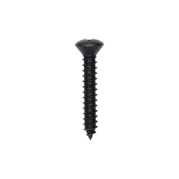 #8 x 1" #6HD Phillips Oval Head Tapping Screw - Black Oxide
