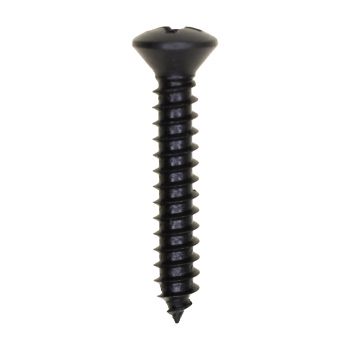 #8 x 1" Phillips Oval Head Tapping Screw - Black Oxide