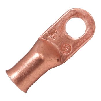 2 Gauge Copper Battery Cable Lug - 5/16" Stud
