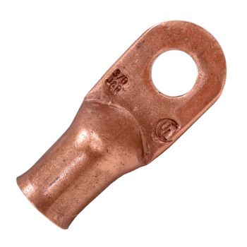 3/0 Gauge Copper Battery Cable Lug - 3/8" Stud