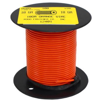 18 Gauge Orange General Purpose Primary Wire - 100'