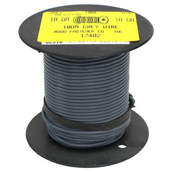 18 Gauge Gray General Purpose Primary Wire - 100'