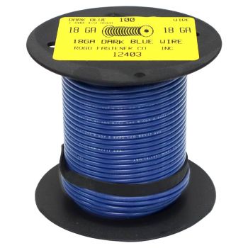 18 Gauge Dark Blue General Purpose Primary Wire - 100'