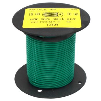 18 Gauge Dark Green General Purpose Primary Wire - 100'