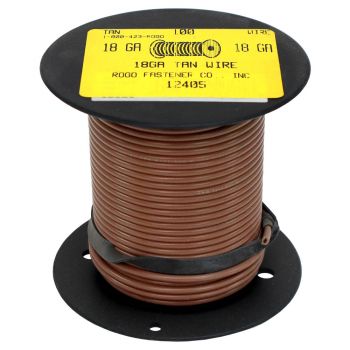 18 Gauge Tan General Purpose Primary Wire - 100'