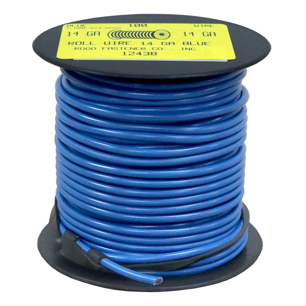 14 Gauge Blue Wire 100 Rogo Fastener Co Inc 