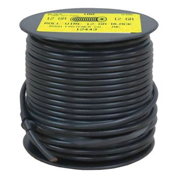 12 Gauge Black General Purpose Primary Wire - 100'