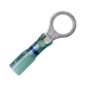 3/8" Stud Blue Krimp & Seal Ring Terminal 16-14 Gauge