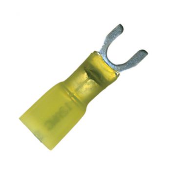 #10 Stud Yellow Krimp & Seal Fork Terminal 12-10 Gauge