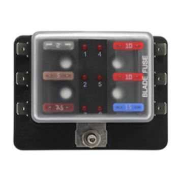 6-Way ATO Fuse Block with L.E.D. Indicator