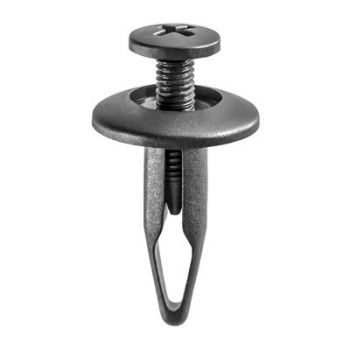 GM/Ford/Chrysler Black Nylon Radiator Shroud & Trim Screw-Type Retainer – 1/4" Hole