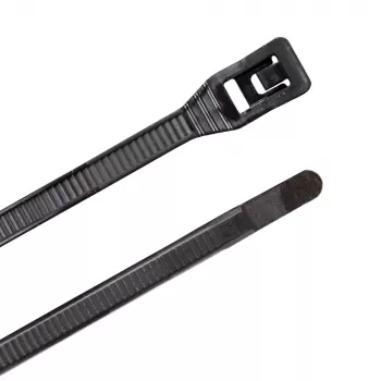 Low-Profile 7-1/2" Black Tie Strap