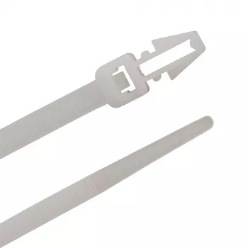 6" Tie Strap With Mount Clip - 3/16" Hole