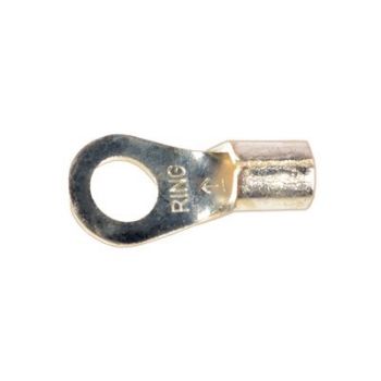 1/4" Stud Solderless Ring Terminal Non-Insulating 8 Gauge