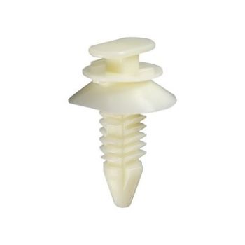 GM White Nylon Door Trim Panel Retainer – 9/16" x 11/16" Head x 3/4" Stem