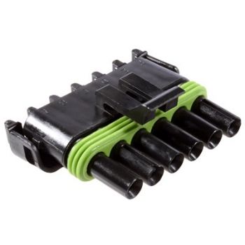 Weather Pack Terminal Shell 6 Way Flat Male