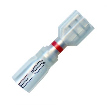 .250" Tab Red Female Fully-Insulated Opti-Seal Slip-On Connector 22-18 AWG