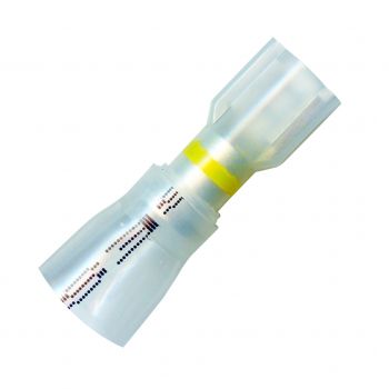 .250" Tab Yellow Female Fully-Insulated Opti-Seal Slip-On Connector 12-10 AWG