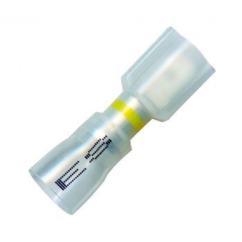 .250" Tab Yellow Male Fully-Insulated Opti-Seal Slip-On Connector 12-10 AWG