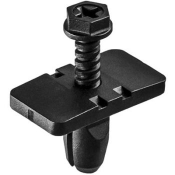 GM Black Nylon Front Bumper Screw-Type Retainer – 8mm Hole, 14mm x 26mm Head