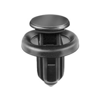 Honda/Acura Black Nylon Front Bumper Push Retainer – 10mm Hole, 20mm Head
