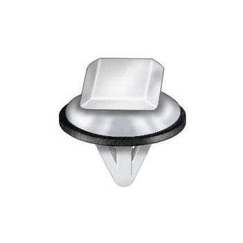 GM White Nylon Fender, Wheel Opening & Body Molding Clip with Seal – 8mm Hole