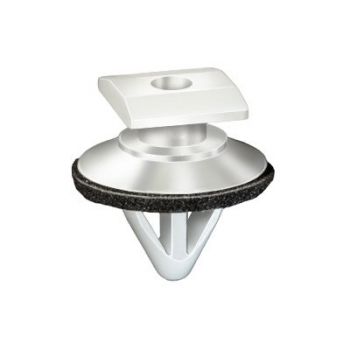 Subaru White Nylon Fender, Door & Liftgate Molding Clip with Sealer – 9mm Hole