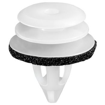 BMW/MINI Interior Trim Panel Retainer with Sealer – White Nylon, 14mm Stem