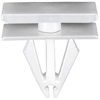 Ford/Lincoln Wheel Opening & Rocker Molding Clip – White Nylon, 9mm Hole