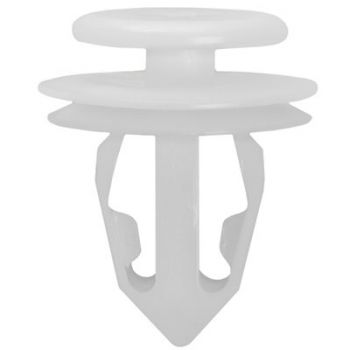 Tesla Model 3 White Nylon Headliner Retainer – 18mm Head, 7.5mm x 11.2mm Stem