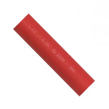 1.5" I.D. Red Heavy Dual Wall Shrink Tubing 2/0-4/0 AWG