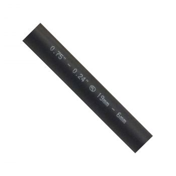 .80" I.D. Black Heavy Dual Wall Shrink Tubing 1-1/0 AWG