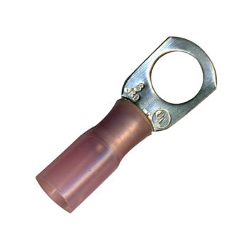 3/8" Stud Pink Krimp & Seal Ring Terminal 8 Gauge