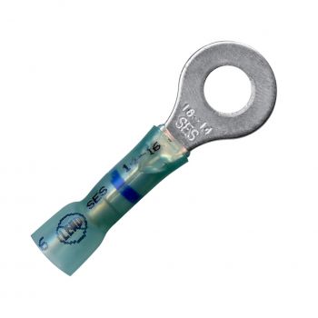1/4" Stud Blue MultiLink Ring Terminal 16-14 AWG