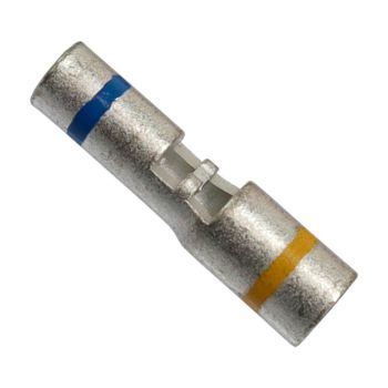 16-14 AWG Blue To 12-10 AWG Yellow Uninsulated Step-Down Butt Terminal
