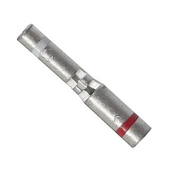 24-22 AWG White To 22-18 AWG Red Uninsulated Step-Down Butt Terminal