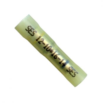 Yellow Vinyl Step-Down Butt Connector 12-10 to 16-14 AWG