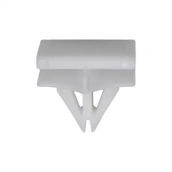 GM Rocker Panel Molding Clip – White Nylon, 7/16" Hole, 9/16" Stem
