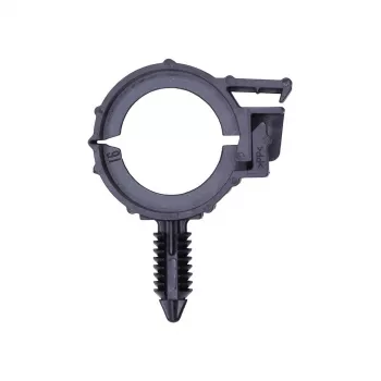 GM Wire Loom Routing Clip – Black Nylon, 19mm ID / 24mm OD Loom, 1/4" Hole